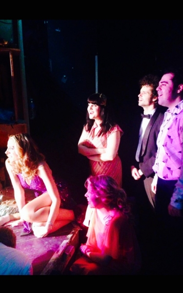 The cast watching Judy Gold make her Disaster! debut. Photo