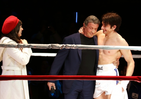 Sylvester Stallone gets back in the ring with Margo Seibert and Andy Karl Photo