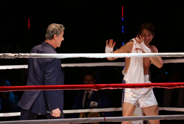 Sylvester Stallone gets back in the ring with Andy Karl Photo