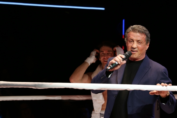 Sylvester Stallone gets back in the ring with Andy Karl  Photo