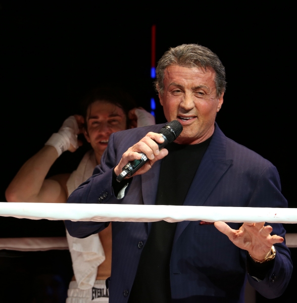Sylvester Stallone gets back in the ring with Andy Karl  Photo
