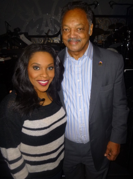Photo Flash: Rev. Jesse Jackson Visits k.d. lang and Dule Hill at AFTER MIDNIGHT Image