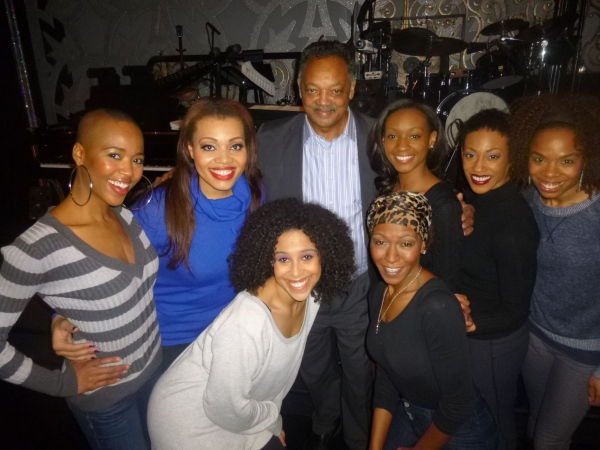 Photo Flash: Rev. Jesse Jackson Visits k.d. lang and Dule Hill at AFTER MIDNIGHT Image