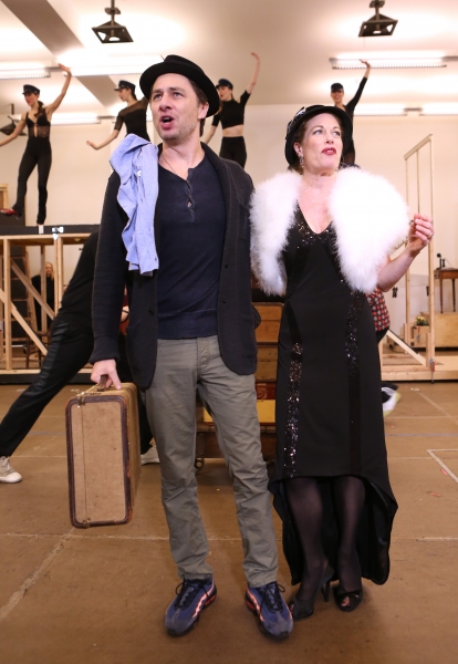 Photo Coverage: In Rehearsal with Zach Braff, Marin Mazzie & the Cast of BULLETS OVER BROADWAY! Image