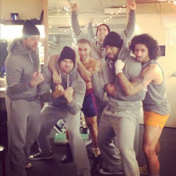 Photo Flash: Saturday Intermission Pics, Feb 15, Part 2 - ROCKY Gets Tough Backstage and More! Image