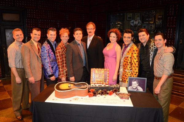The Cast of MILLION DOLLAR QUARTET with Caesars Entertainment Executive Damian Costa  Photo