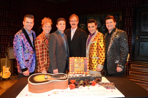 The Cast of MILLION DOLLAR QUARTET with Caesars Entertainment Executive Damian Costa  Photo