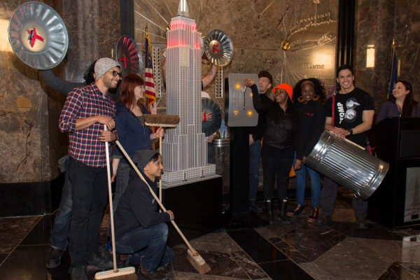 Photo Coverage: STOMP Cast Lights Empire State Building for 20th Anniversary! Image