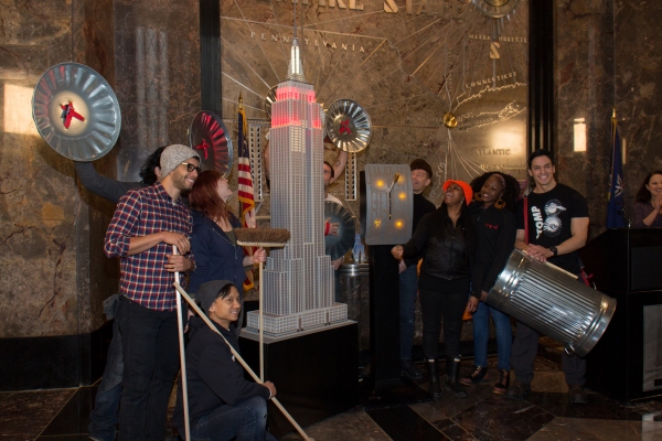 Photo Coverage: STOMP Cast Lights Empire State Building for 20th Anniversary! Image
