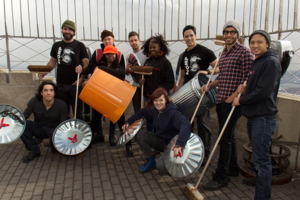 Photo Coverage: STOMP Cast Lights Empire State Building for 20th Anniversary!  Image