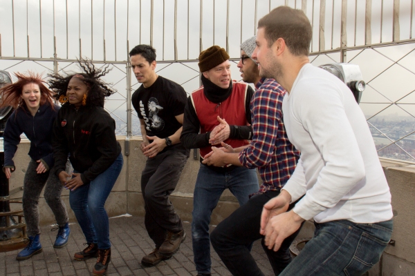 Photo Coverage: STOMP Cast Lights Empire State Building for 20th Anniversary!  Image