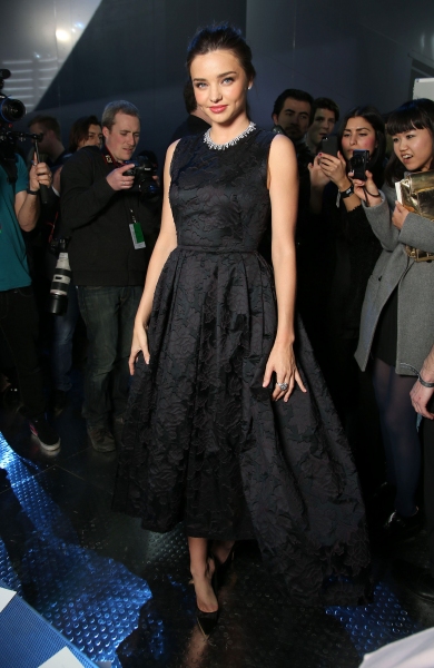 Miranda Kerr at the
H&M A/W 2014 show during Paris Fashion Week (Photo by Rex/REX USA Photo
