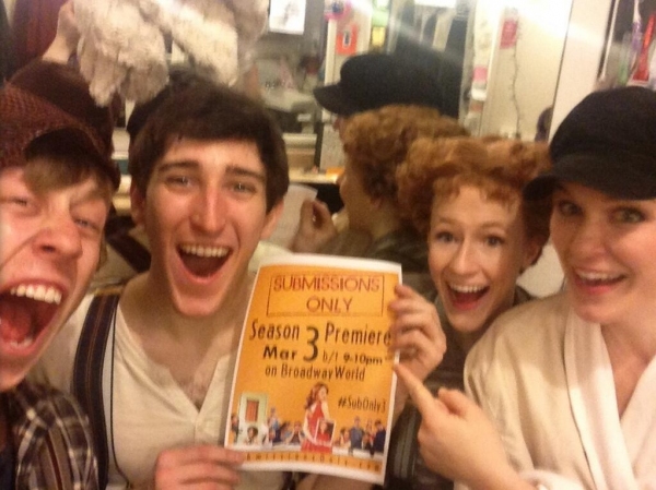 Photo Flash: Saturday Intermission Pics, March 1 - ROCKY, PHANTOM Pump for LES MIS; KINKY BOOTS Cast Passes the Heel & More! Image