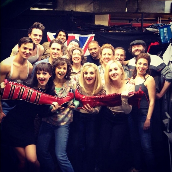 Photo Flash: Saturday Intermission Pics, March 1 - ROCKY, PHANTOM Pump for LES MIS; KINKY BOOTS Cast Passes the Heel & More! Image