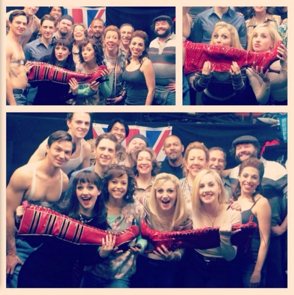 Photo Flash: Saturday Intermission Pics, March 1 - ROCKY, PHANTOM Pump for LES MIS; KINKY BOOTS Cast Passes the Heel & More! Image