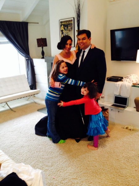 Photo Flash: Robert Lopez & Kristen Anderson-Lopez Get in Family Time on Oscars Night! Image