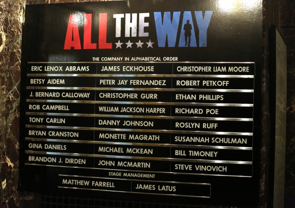 Photo Coverage: Bryan Cranston & the Cast of ALL THE WAY Take Opening Night Broadway Bows! Image