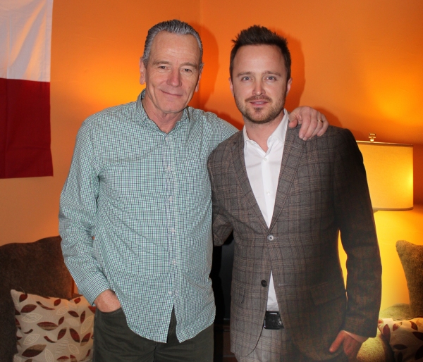 Photo Flash: Pinkman & White Together Again! Aaron Paul Visits Bryan Cranston at ALL THE WAY Image