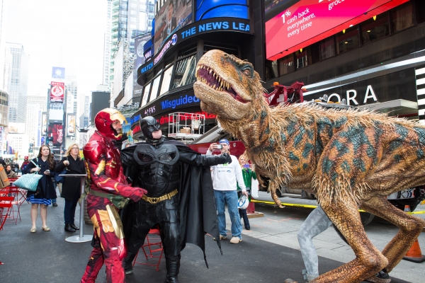 Photo Coverage: Baby T from WALKING WITH DINOSAURS Takes Over Times Square 