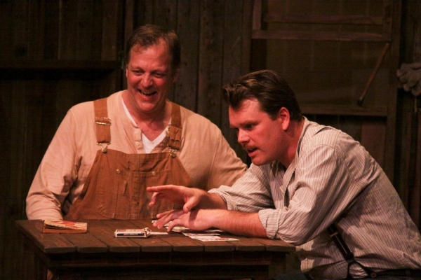 Keith Baker (right) and Samson Hood as the famous friends George and Lennie.  Photo