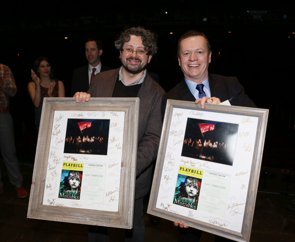 Director Laurence Connor and Director James Powell presented with gifts from the Comp Photo