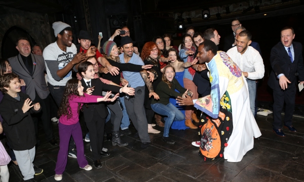 Arbender J. Robinson with Nikki M. James, Andy Mientus, Keala Settle and Company Photo