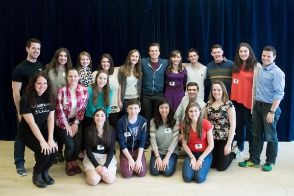 Broadway Students and Staff with Jonathan Groff  Photo