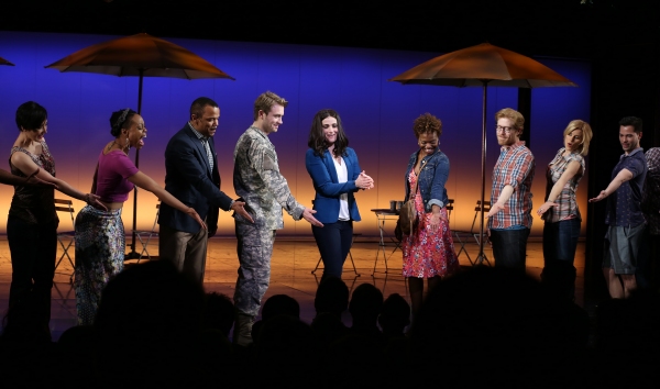 Ann Sanders, Tamika Lawrence, Jerry Dixon, James Snyder, Idina Menzel, LaChanze, Anth Photo