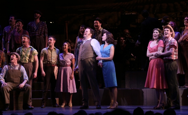 Shuler Hensley, Laura Benanti, Heidi Blickenstaff, Jay Armstrong Johnson and Company Photo