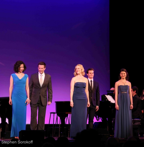 Mandy Gonzalez, Lewis Cleale, Rebecca Luker, Jonathan Groff, Phillipa Soo Photo