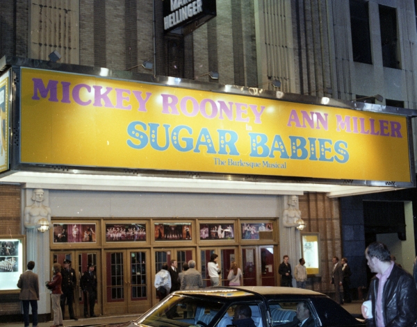 Theatre Marquee for Ann Miller & Mickey Rooney starring in Sugar Babies opening on Br Photo