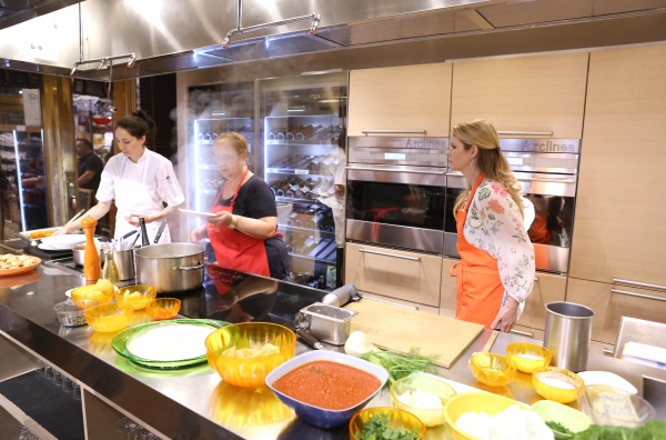 Photo Coverage: Chef Lidia Bastianich Cooks with BRIDGES OF MADISON COUNTY's Kelli O'Hara at Eataly Image