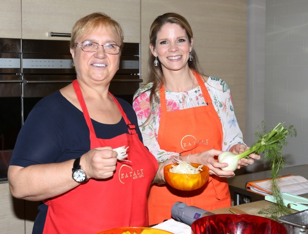 Photo Coverage: Chef Lidia Bastianich Cooks with BRIDGES OF MADISON COUNTY's Kelli O'Hara at Eataly Image