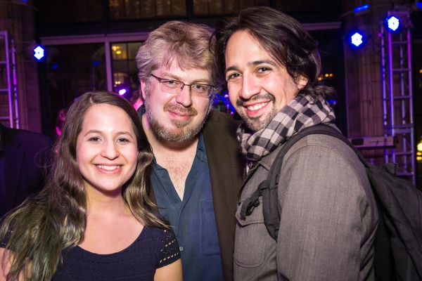 Shaina Taub, Dave Malloy and Lin-Manuel Miranda. Photo credit: Marielle Solan. Photo