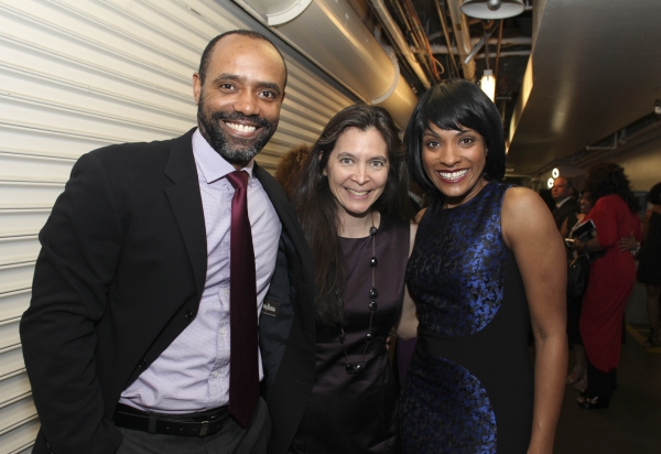 Cast member Nathaniel Stampley, Director Diane Paulus and cast member Alicia Hall Mor Photo