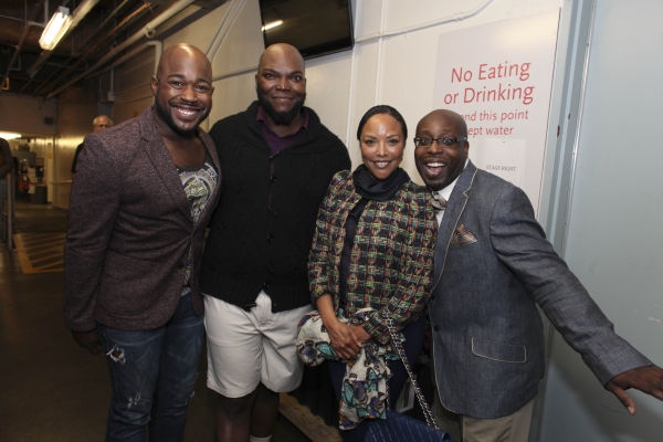 Cast members Kent Overshown, actress Lynn Whitfield and cast member James Earl Jones  Photo