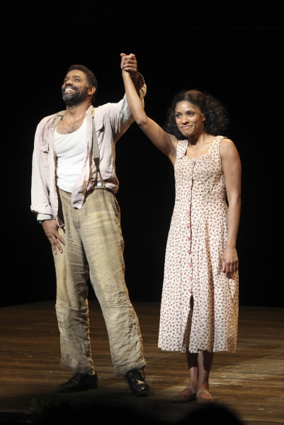 Cast members Nathaniel Stampley and Alicia Hall Moran  Photo