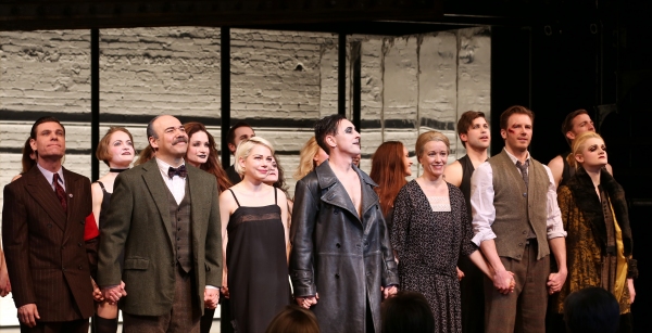 Aaron Krohn, Danny Burstein, Michelle Williams, Alan Cumming, Linda Emond, Bill Heck  Photo