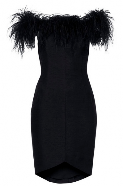 FEATHER OFF SHOULDER COCKTAIL DRESS BY KATE MOSS FOR TOPSHOP Ã‚Â£130.00 Photo