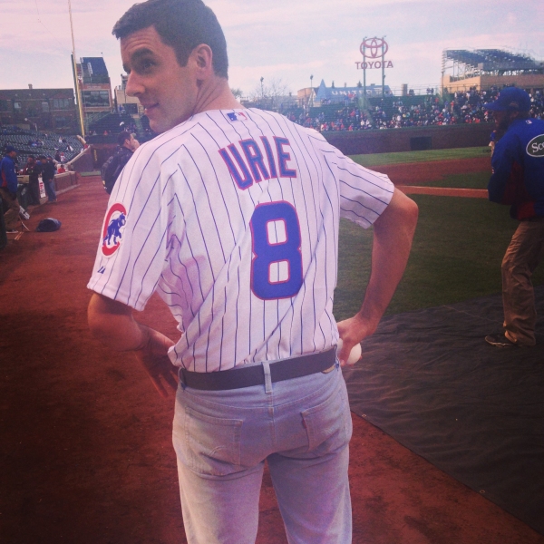 Photo Flash: BUYER & CELLAR's Michael Urie Throws First Pitch at Wrigley Field 