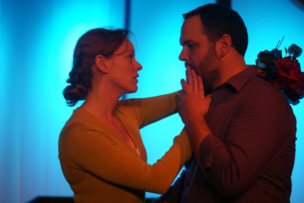 Katharine Pilcher as Sally, left to right, and RJ Shuman as Jack in the short play '' Photo