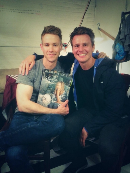 Photo Flash: Jonathan Groff Visits Christopher J Hanke at BUYER & CELLAR Image