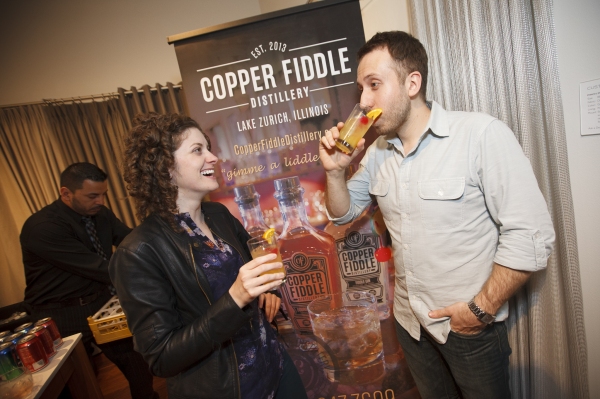 Audrey Flegel and Anthoney Venturini enjoying signature cocktails from Copper Fiddle  Photo