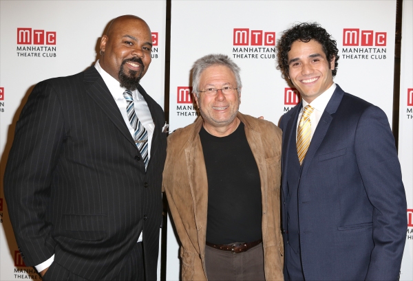 James Monroe Iglehart, Alan Menken and Adam Jacobs  Photo