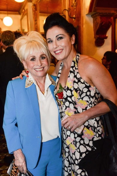 Barbara Windsor (original cast member in 1959 Fings production) and Jessie Wallace (L Photo