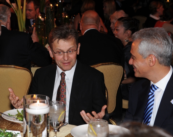 Mikhail Baryshnikov, left, and Chicago Mayor Rahm Emanuel Photo