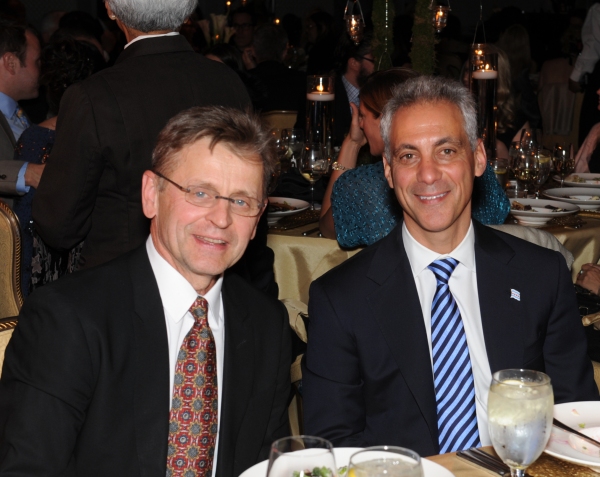 Mikhail Baryshnikov, left, and Chicago Mayor Rahm Emanuel Photo