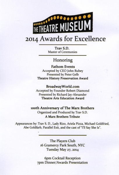Photo Coverage: BroadwayWorld.com and Fathom Events Honored at The Theatre Museum Awards - Cocktail Party  Image