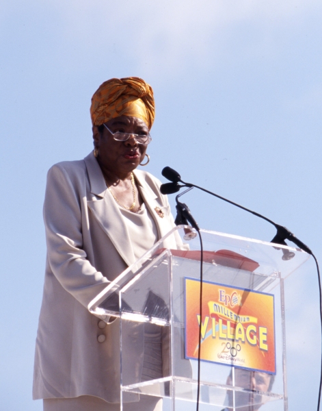 Dr. Maya Angelou at the opening of ''Milllennium Village'' at Epcot Walt Disney World Photo