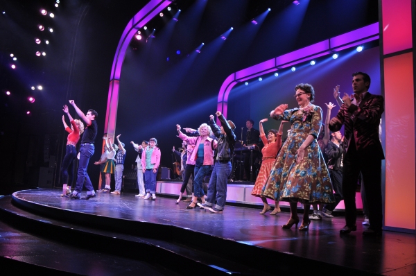 Bobby Conte Thornton, Taylor Louderman and the cast of Grease Photo